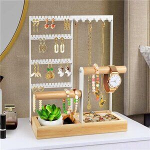Godboat Jewelry Organizer, 4-Tier Earring Holder Organizer